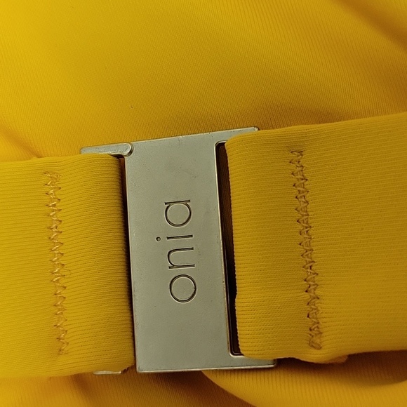 Onia X WeWoreWhat Vibrant Yellow Swimwear Danielle One Pc NWT - Picture 8 of 8